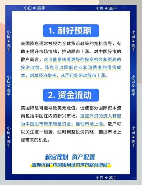 美国降息利好哪些股票_如何布局-第2张图片-俊逸知识馆 美国降息利好哪些股票_如何布局-第2张图片-俊逸知识馆