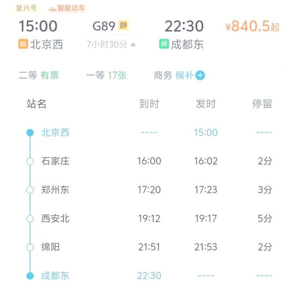 北京到成都高铁几个小时_北京到成都高铁最快多久-第1张图片-俊逸知识馆 北京到成都高铁几个小时_北京到成都高铁最快多久-第1张图片-俊逸知识馆