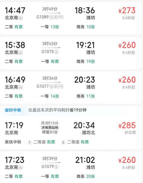 北京到潍坊高铁时刻表_北京到潍坊动车多久-第1张图片-俊逸知识馆 北京到潍坊高铁时刻表_北京到潍坊动车多久-第1张图片-俊逸知识馆