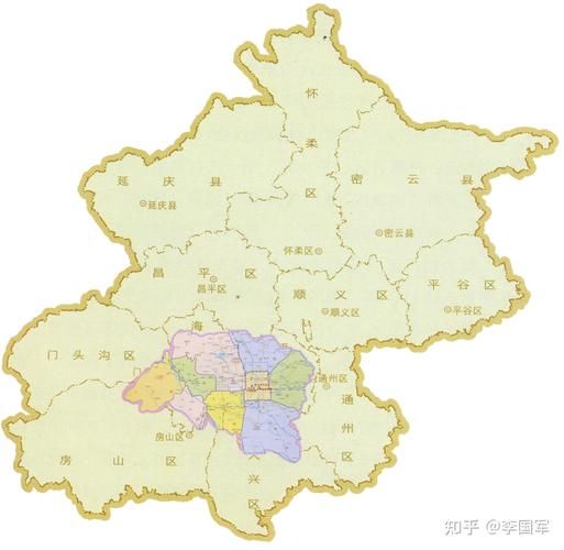北京区域划分地图_北京各区县行政边界怎么分-第3张图片-俊逸知识馆