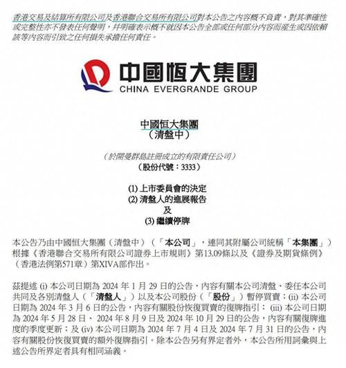 恒大集团股票还能买吗_恒大股票退市风险有多大-第1张图片-俊逸知识馆 恒大集团股票还能买吗_恒大股票退市风险有多大-第1张图片-俊逸知识馆