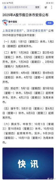 股票休市时间是什么时候_股市节假日安排表-第1张图片-俊逸知识馆