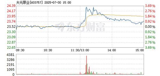 大元泵业股票还能买吗_大元泵业股价为何波动-第1张图片-俊逸知识馆